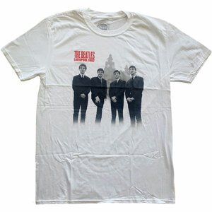 The Beatles tričko In Liverpool Biela XXL