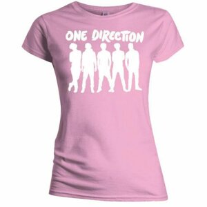 One Direction tričko Silhouette White on Pink Ružová S