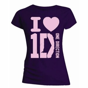 One Direction tričko I Love Fialová XL
