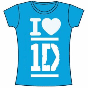 One Direction tričko I Love Havajská modrá M