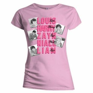 One Direction tričko Names Ružová XL