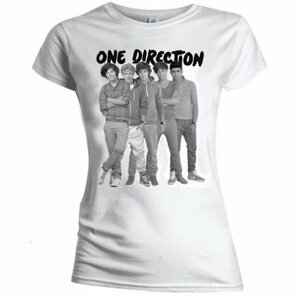 One Direction tričko Group Standing Black & White Biela XL