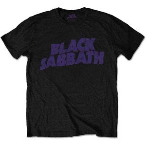 Black Sabbath tričko Wavy Logo Vintage Čierna XXL