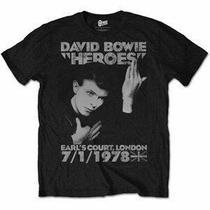 David Bowie tričko Heroes Earls Court Čierna XXL