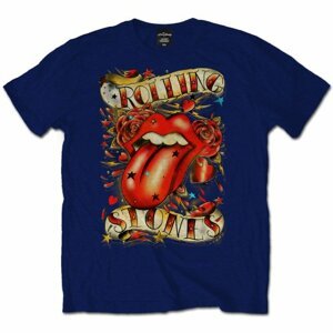 The Rolling Stones tričko Tongue & Stars Modrá XL