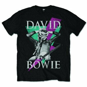 David Bowie tričko Thunder Čierna XL