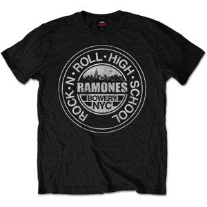 Ramones tričko Rock 'n Roll High School, Bowery, NYC Čierna XXL