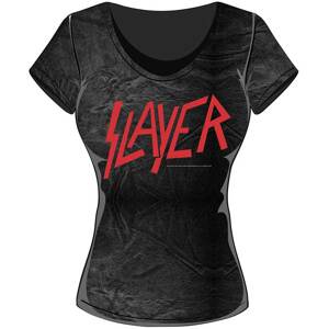 Slayer tričko Classic Logo Šedá/Čierna XXL