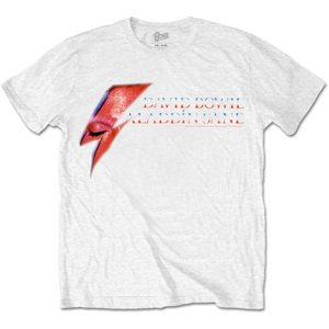 David Bowie tričko Aladdin Sane Eye Flash Biela XL
