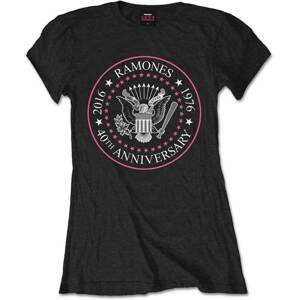 Ramones tričko 40th Anniversary Pink Seal Čierna XL