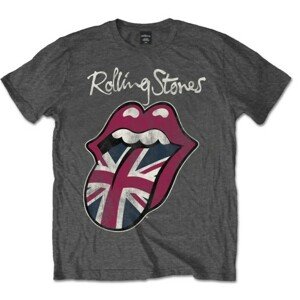 The Rolling Stones tričko Union Jack Tongue Šedá S