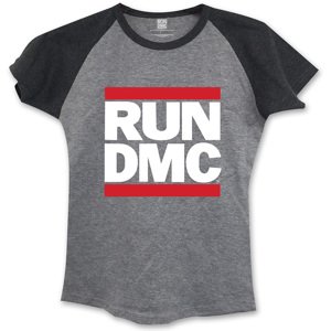 Run-DMC tričko Logo Šedá S