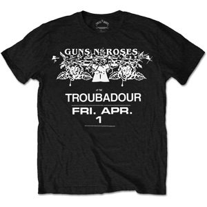 Guns N’ Roses tričko Troubadour Flyer Čierna XL