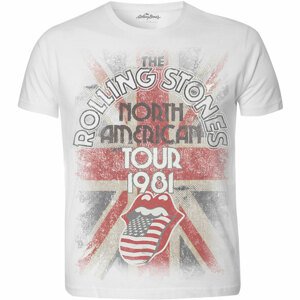 The Rolling Stones tričko North American Tour 1981 Biela M