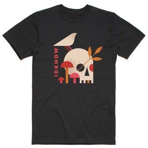 iDKHOW tričko Mushroom Skull Čierna XXL