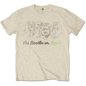 The Beatles tričko Outline Faces on Apple Natural XXL