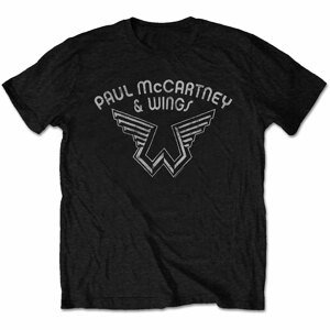 Paul McCartney tričko Wings Logo Čierna XXL