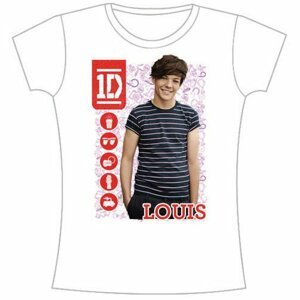 One Direction tričko 1D Louis Symbol Field Biela L