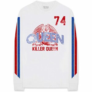 Queen tričko Killer '74 Stripes Biela XXL