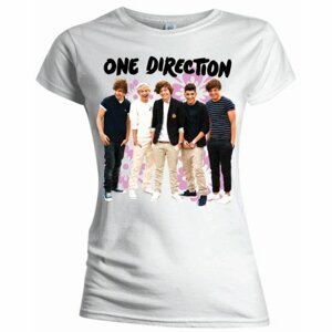 One Direction tričko Flowers Biela XL