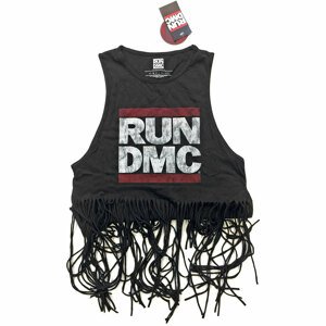 Run-DMC tričko Logo Vintage Čierna XL