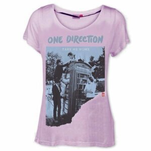 One Direction tričko Take Me Home Ripped Ružová XL