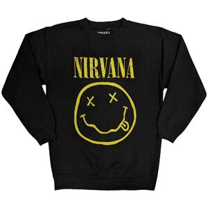 Nirvana mikina Yellow Happy Face Čierna XL