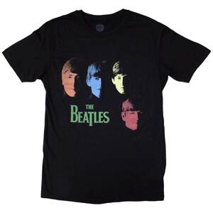 The Beatles tričko Colour Faces Čierna S