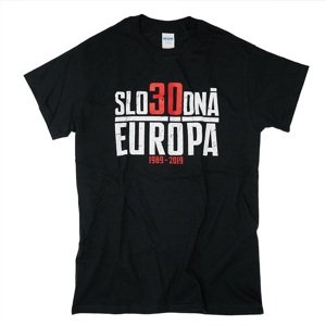 Slobodná Európa tričko 30 rokov Čierna S