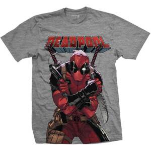 Marvel tričko Deadpool Big Print Šedá S