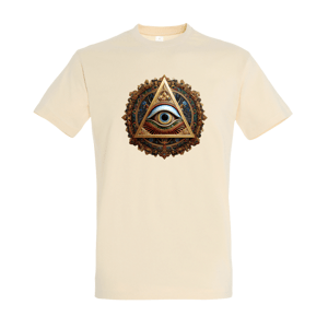 Tricool® tričko Božie oko v trojjedinosti Svätej trojice Krémová XXL