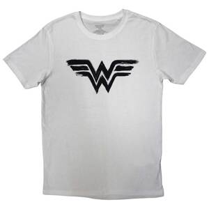 DC Comics tričko Wonder Woman - Black Paint Logo Biela XXL