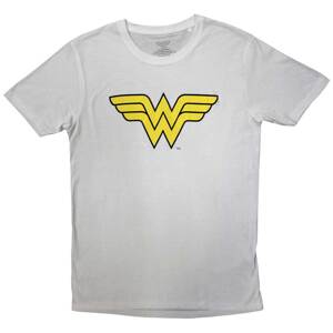 DC Comics tričko Wonder Woman - Yellow Logo Biela S