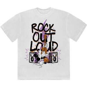 Mickey Mouse tričko Rock Out Loud Biela L