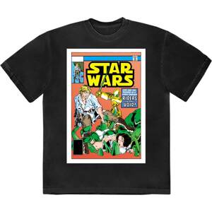 Star Wars tričko Luke & Leia Comic Cover Čierna S