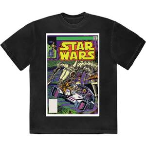 Star Wars tričko Flight Comic Cover Čierna S