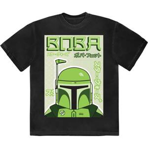 Star Wars tričko Boba Japanese Čierna XXL