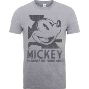 Disney tričko Mickey Mouse Most Famous Šedá S