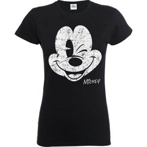 Disney tričko Mickey Mouse Beaten Face Čierna XL