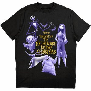 Disney tričko The Nightmare Before Christmas Purple Characters Čierna XXL