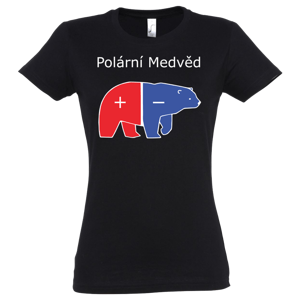 Vedecký Humor tričko Polární medvěd CZ Čierna S
