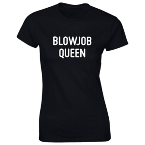 Demotivácia tričko Blowjob Queen Čierna S
