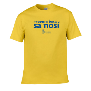 Liga proti rakovine tričko Preventívka sa nosí Žltá M