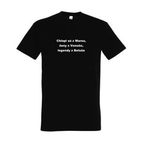 Belušské meme tričko Chlapi Sú Z Marsu Čierna S