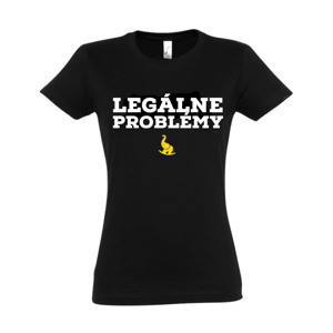 Žltý Sloník tričko Legálne Problémy Čierna XXL