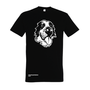 KIKA KÖVEŠOVÁ tričko Aziat - šteniatko - pre milovníkov psov Čierna S