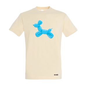 KIKA KÖVEŠOVÁ tričko Pes modrý - na pomoc týraným zvieratám Krémová S