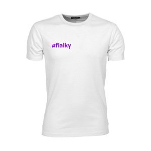 #FIALKY tričko Fialky Biela M