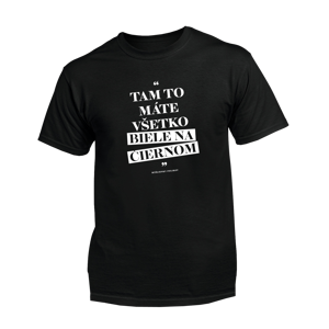 Myšlienky Politikov tričko Biele na čiernom Čierna 3XL