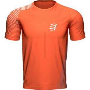 Compressport Performance SS Tshirt M Orangeade/Fjord Blue XL Bežecké tričko s krátkym rukávom